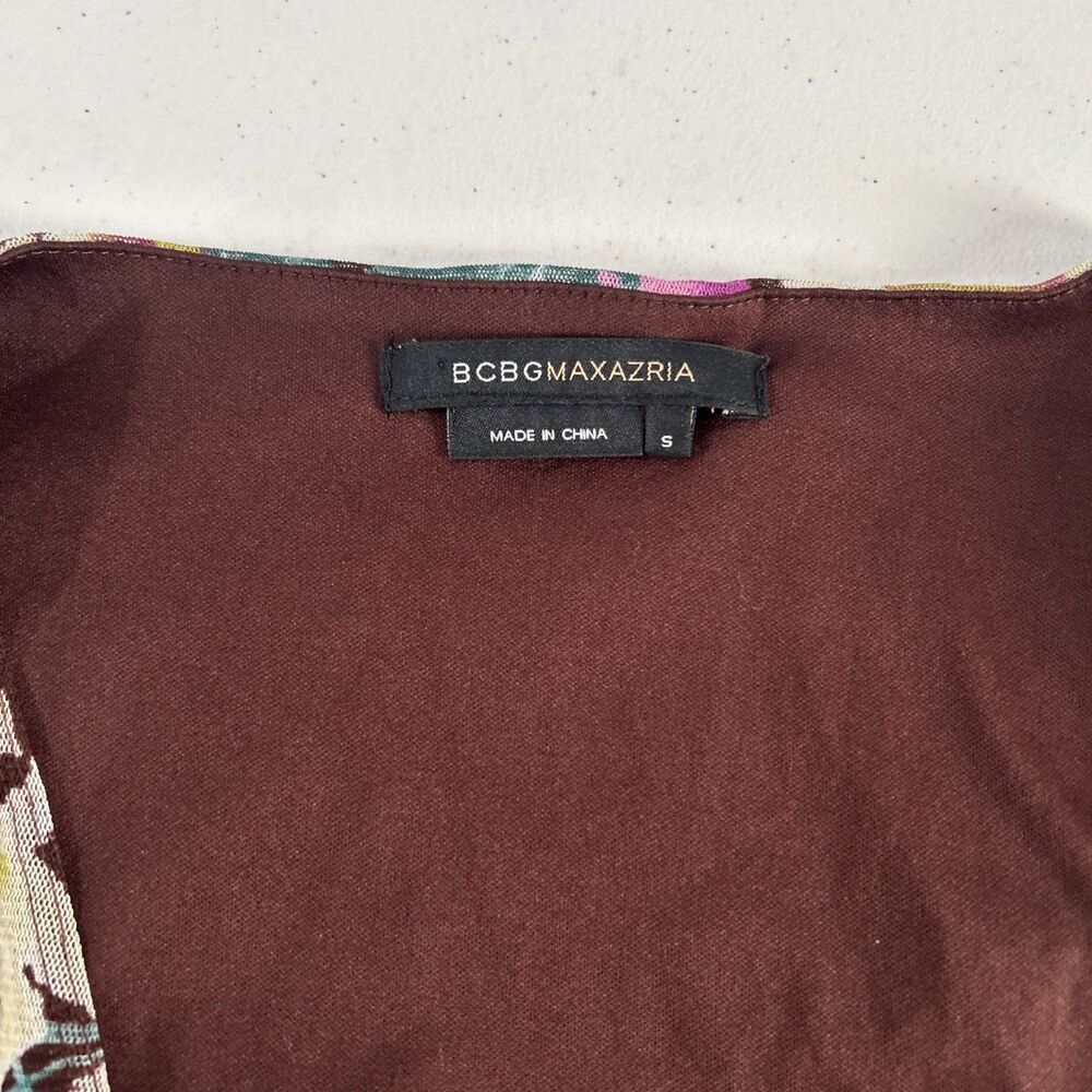 BCBG Maxazria Top Women S Multi‎ Floral Overlay Mesh Fairycoe Grunge Y2K - Picture 5 of 8